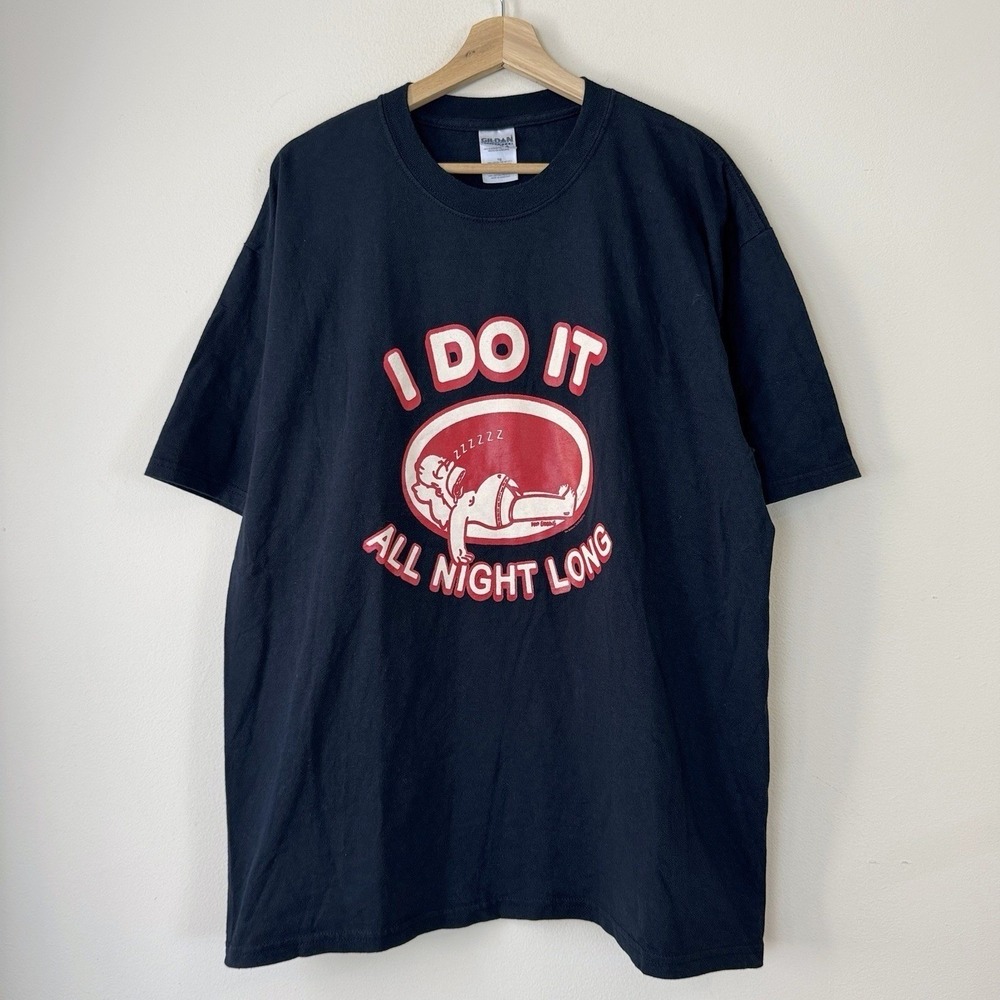 Vintage Y2k The Simpsons Homer I Do it All Night Matt Groening Black Tee Shirt